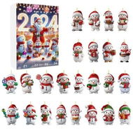 Detailed information about the product 24 Days Christmas Countdown Calendar with Snowman Hanging Ornament, Cute 2D Acrylic Figurines for Christmas Tree Decoration