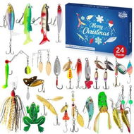 Detailed information about the product 24 Days Fishing Lure Advent Calendar Countdown Calendar with 3D Realistic Fishing Lures, Funny Fishing Advent Calendar for Men, Halloween Fishing Gifts