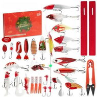 Detailed information about the product 24 Days Fishing Lure Christmas Advent Countdown Calendar Set for Fishing Lovers and Hobbyists