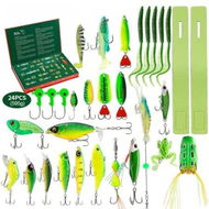 Detailed information about the product 24 Days Fishing Lure Kit Christmas Countdown Advent Calendars Fish Gear Set Christmas Fishing Tackle Lure Gear Set for River Sea Pond Fishing lover