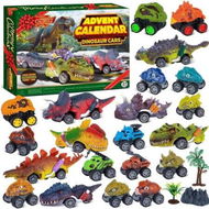Detailed information about the product 24 Days Monster Truck Christmas Countdown Calendar Pull Back Cars Set for Boys, Christmas Holiday Gift & Party Favor for Dino Lovers