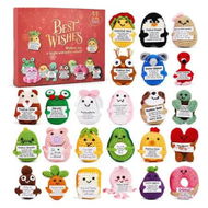 Detailed information about the product 24 Days Positive Crochet Animals Christmas Countdown Calendar, Handmade Emotional Support Crochet Toys with Positive Card for Birthday Christmas Gifts