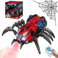 Detailed information about the product 2.4 GHz Remote Control Spider Toy RC Spider Robot with Spray Lights Music,Realistic Spider Gift for Boys Christmas Holiday Toys for Party Prank