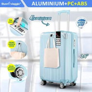 Detailed information about the product 24 Inch Luggage Carry On Suitcase Traveller Hard Shell Cabin Checked Bag Lightweight Rolling Trolley TSA Lock Front Hook Pale Blue