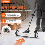 Detailed information about the product 24-Inch Magnetic Sweeper with Wheels Telescoping Magnetic Pickup Tool