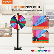 Detailed information about the product 24 inch Spinning Prize Wheel 14 Slots Spinning Wheel Roulette Wheel with a Dry Erase and 2 Markers Tabletop or Floor Standing Win Fortune Spin Games