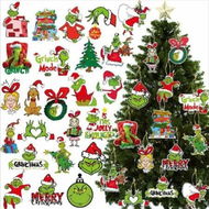 Detailed information about the product 24 Pcs Christmas Ornaments for Christmas Tree,Double-Side Christmas Decorations for Christmas Tree Indoors Home Decor