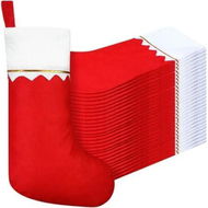 Detailed information about the product 24 Pcs Felt Christmas Stockings 38CM Party Favors Stockings Xmas Decoration Stockings Rustic Christmas Santa Stockings (Red)