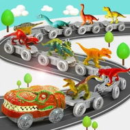 Detailed information about the product 245pcs Dragon Track Racing Toy Magical Train Set Bend Flexible Race Track Flash Light Car Educational Toys For Kids Gift