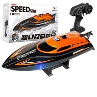 Detailed information about the product 2.4G 4CH RC Boat High Speed LED Light Speedboat Waterproof 25km/h Electric Racing Vehicles Models Lakes Pools Orange