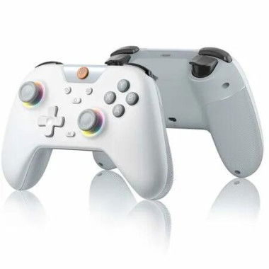 2.4G Controller for PC, Steam, Switch with Hall Triggers, Hall Joysticks and RGB Light, White