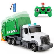 Detailed information about the product 2.4G RC Garbage Truck Toy with Lights 6 Channel Remote Control Waste Management Garbage Truck Recycling Trash Toys, Excellent Xmas Gifts for Boys 3+