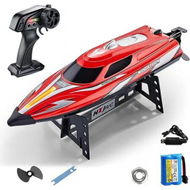 Detailed information about the product 2.4Ghz RC Boat, 25KPH Fast Speed RC Boat, 14 inch Remote Control Boats for Boys Girls Men Women, Waterproof Toy Boats for Lakes and Pools Gifts, Red