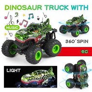 Detailed information about the product 2.4Ghz RC Monster Trucks Remote Control Stunt Car with Light & Music 360Â°Spin Walk Upright& Drift for Boys(Green)