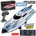 2.4GHz Remote Control Boat, 25KM/H High Speed Racing Jet Boats Gift Toy with LED Light for Pools Lakes River (White Blue). Available at Crazy Sales for $54.95