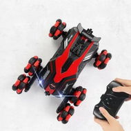 Detailed information about the product 2.4GHz Remote Control Drift Stunt Trucks, 6 Wheel Racing Cars,Rotating Stunt Car, Christmas Toys Birthday Gifts for Kids (Red)