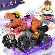 Detailed information about the product 2.4Ghz Remote Control Hip-Hop Car Toys 360Â° Rotating RC Dino Truck Toys with LED Light Music & Spray