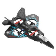 Detailed information about the product 2.4GHZ Remote Control Plane, 6-axis Gyro Remote Control Airplane, 360 Degree Flip Fighter Jet Toy with Colorful LED Navigation Light Blue