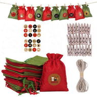 Detailed information about the product 24 Pcs 10*14 Cm Christmas Advent Calendar Sack Gift Bags For Christmas Countdown Christmas Advent Calendar Bags Set.