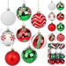 24Pcs 6cmChristmas Ball Ornaments Glittering Red Green Ball Ornaments Swirl Candy Hanging Ball Decoration. Available at Crazy Sales for $29.11