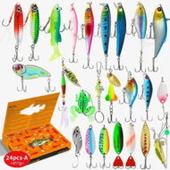 Detailed information about the product 24PCS Fishing Advent Calendar Fishing Lure Kit Soft And Hard Bait Set Gear Lure Metal Jig Spoon For Bass Pike Crank Tackle Accessories