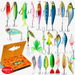 24PCS Fishing Advent Calendar Fishing Lure Kit Soft And Hard Bait Set Gear Lure Metal Jig Spoon For Bass Pike Crank Tackle Accessories. Available at Crazy Sales for $24.99