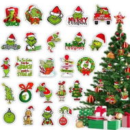 Detailed information about the product 24pcs Grinch Christmas Ornaments for Tree Decorations Christmas Ornaments Resin Miniatures for Craft Christmas Decor