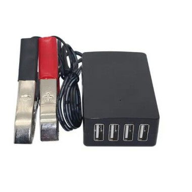 24v 12v to USB 5v Step Down Converter 12v USB Charger Multi Port Adapter Compatible with iPhone Samsung USB Device Smart Phone Tablets Charging