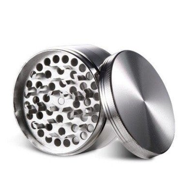 2.5-inch Spice Grinder With Magnetic Cover Herb Grinder Silver.