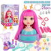 25 PCS Dolls Makeup Head Playset Toy Set Beauty Mannequin Head Easy to Maintain Pretend Play Kids Toys Hair Styling Doll Glam Lab for Little Artists. Available at Crazy Sales for $29.99