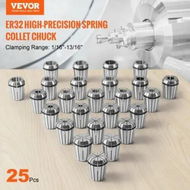 Detailed information about the product 25 pcs ER32 Collet Set 1/16''-13/16'' ER32 Spring Collet Chuck Set 0.0006'/15um TIR Lathe Chuck Tool with 25 Labeled Storage Boxes for CNC Engraving