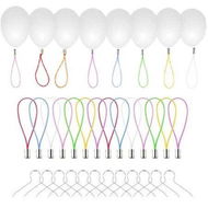 Detailed information about the product 25 Pcs White Blank Easter Plastic Eggs 6X4cm With 25pcs Rope Hooks Hanging Artificial DIY Creative Decoration Eggs For Party Favors