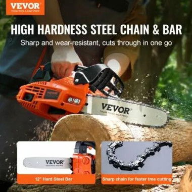 25.4CC 304.8mm Gasoline Chainsaw Powered Wood Cutting Engine Gas Chain Saw