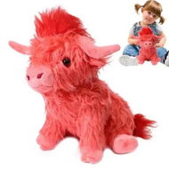 Detailed information about the product 25cm Highland Cow Plush Toy Animal Doll Soft Stuffed Girls Boys Gift Toy Color Red