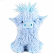 Detailed information about the product 25cm Highland Cow Stuffed Animal Realistic Cow Plush Cattle Simulation Highland Cuddly Plushie Doll Farm Home Decor(Blue)