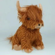 Detailed information about the product 25cm Realistic Highland Cow Stuffed Animal Plush