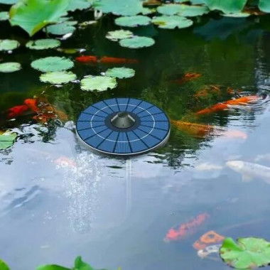 2.5W Floating Solar-Powered Pond Aerator Oxygenator with Battery Backup,Air Hoses,Bubble Stone Perfect for small and medium-sized ponds