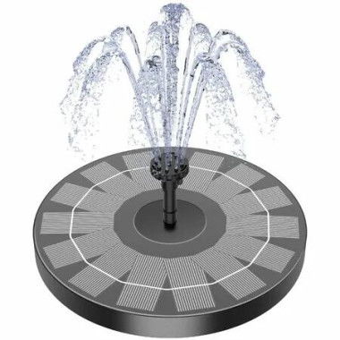 2.5W Solar Bird Bath Fountain Pump,Solar Fountain for Bird Bath with 6 Nozzles, 16cm Solar Powered Water Pump