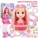 26 PCS Dolls Makeup Head Playset Toy Set Beauty Mannequin Head Easy to Maintain Pretend Play Kids Toys Hair Styling Doll Glam Lab for Little Artists. Available at Crazy Sales for $29.99