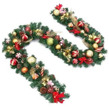 270cm Christmas Tinsel Garland Christmas Tree Garland Hanging Xmas Tinsel Garland for Home Decor Multi Colors