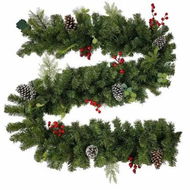 Detailed information about the product 2.7M Christmas Garland with Pine Cones and Red Berries, Artificial Christmas Greenery for Staircase Doorway Indoor Outdoor Decorations