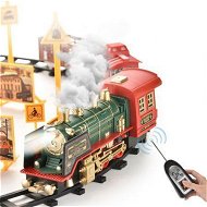Detailed information about the product 27MHZ RC Train Electric Track Classic Model Vehicles Smoke LED Lights Music Sound Remote Control Kids Gifts Toys Brown