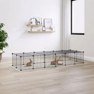 Detailed information about the product 28-Panel Pet Cage with Door Black 35x35 cm Steel