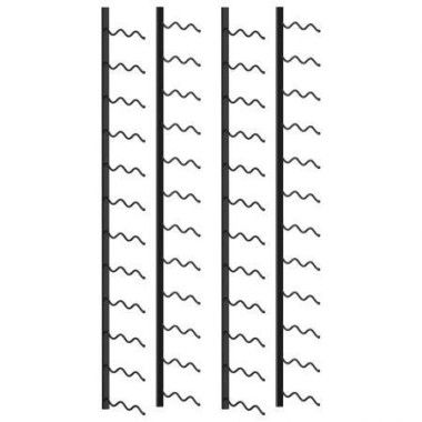 289558 Wall-mounted Wine Racks for 48 Bottles 2 pcs Black Iron