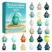 2D Acrylic Advent Calendar 2025, 24 Days Sea Glass Gnome Christmas Tree Countdown Calendar, Natural Ocean Themed Christmas Ornaments Decor for Home. Available at Crazy Sales for $19.95