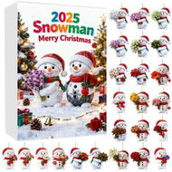 Detailed information about the product 2D Acrylic Snowman Flower Advent Calendar 2025, Unique Merry Christmas Countdown with Surprise Floral Ornaments for Holiday Home Decor