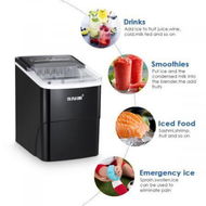 Detailed information about the product 2L Portable Only 6-Min Ice Cube Making Machine 9 Ice Cubes 1 Cycle 12Kg 1 Day S/L Cube Size - Black