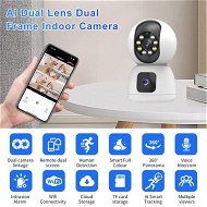 Detailed information about the product 2MP X 2 Dual Lens Indoor Security Camera,WiFi Wireless Security Camera,for Home Security Camera,Motion Tracking, Night Vision,2-Way Audio with Phone App