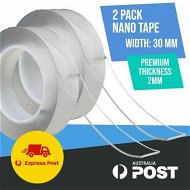 Detailed information about the product 2p NanoTape Adhesive Strips Removable Mounting Tape Traceless Invisible Gel Anti-Slip 30mmX1mX2mm