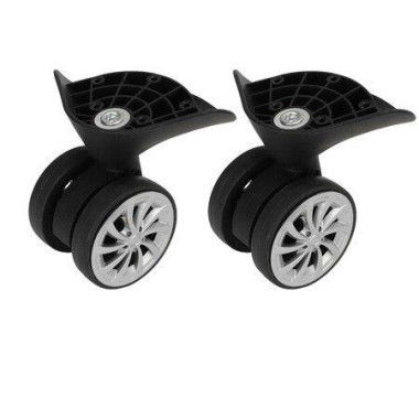 2p PP Silent Luggage Wheels, Heavy Duty Suitcase Wheels Replacement, Durable Suitcase Casters for Furniture, One Pair